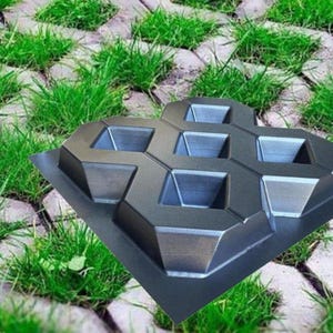 Eco parking - plastik mold for concrete paving slabs, Stone pattern,Concrete garden stepping stone, Path Yard, garden walkway, ekoparking