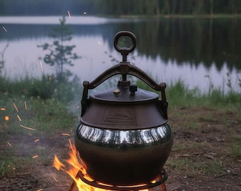 Afghan Kazan – Traditional Cast Aluminum Pressure Cauldron for Pilaf and Campfire Cooking