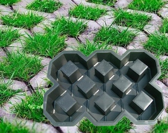 Parking écologique - moule en plastique pour dalles de béton, motif en pierre, tremplin de jardin en béton, allée de jardin, allée de jardin, ekoparking