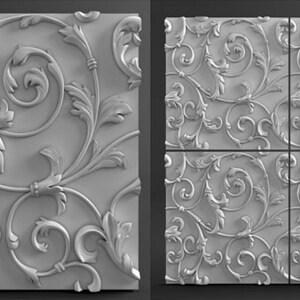 3D Panel Mold for Plaster and Concrete, Decorative Wall Hanging Mold image 2