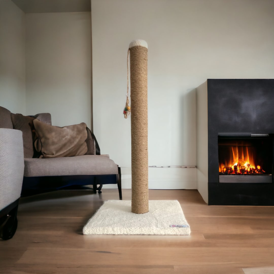 Tall Cat Scratching Post 32 Inc Premium Basics Kitten Scratcher Sisal