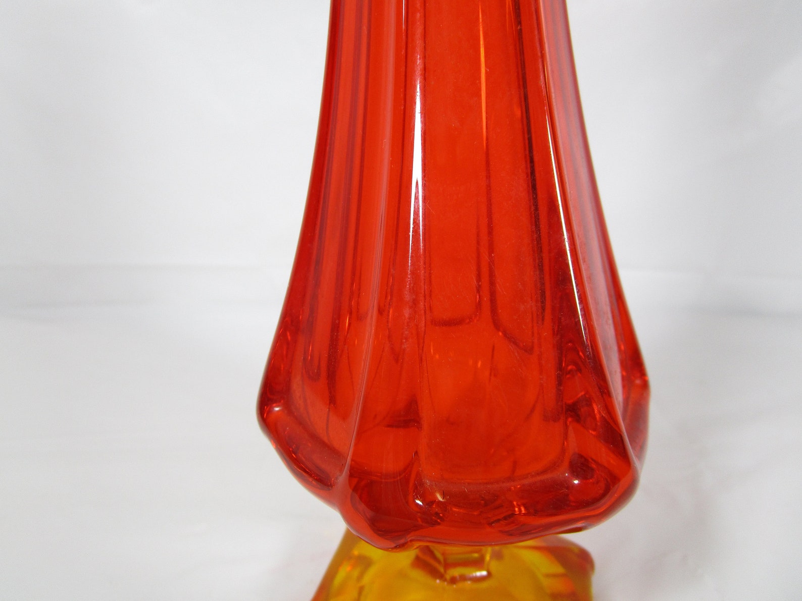 Vintage Viking Orange Swung Vase Orange Viking Glass Etsy