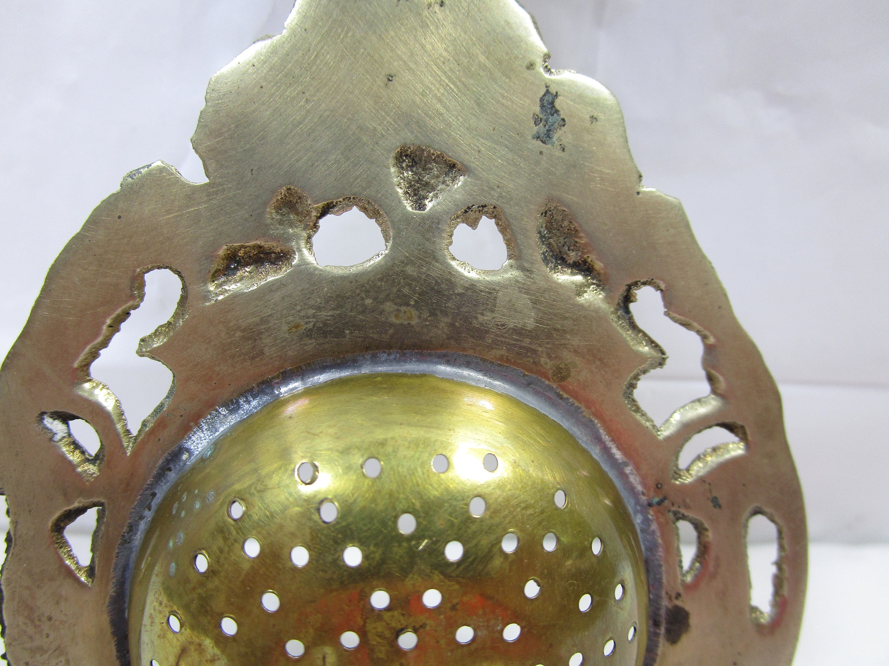 Vintage Tea Strainer Ornate Brass Tea Strainer Cherubs Tea Etsy