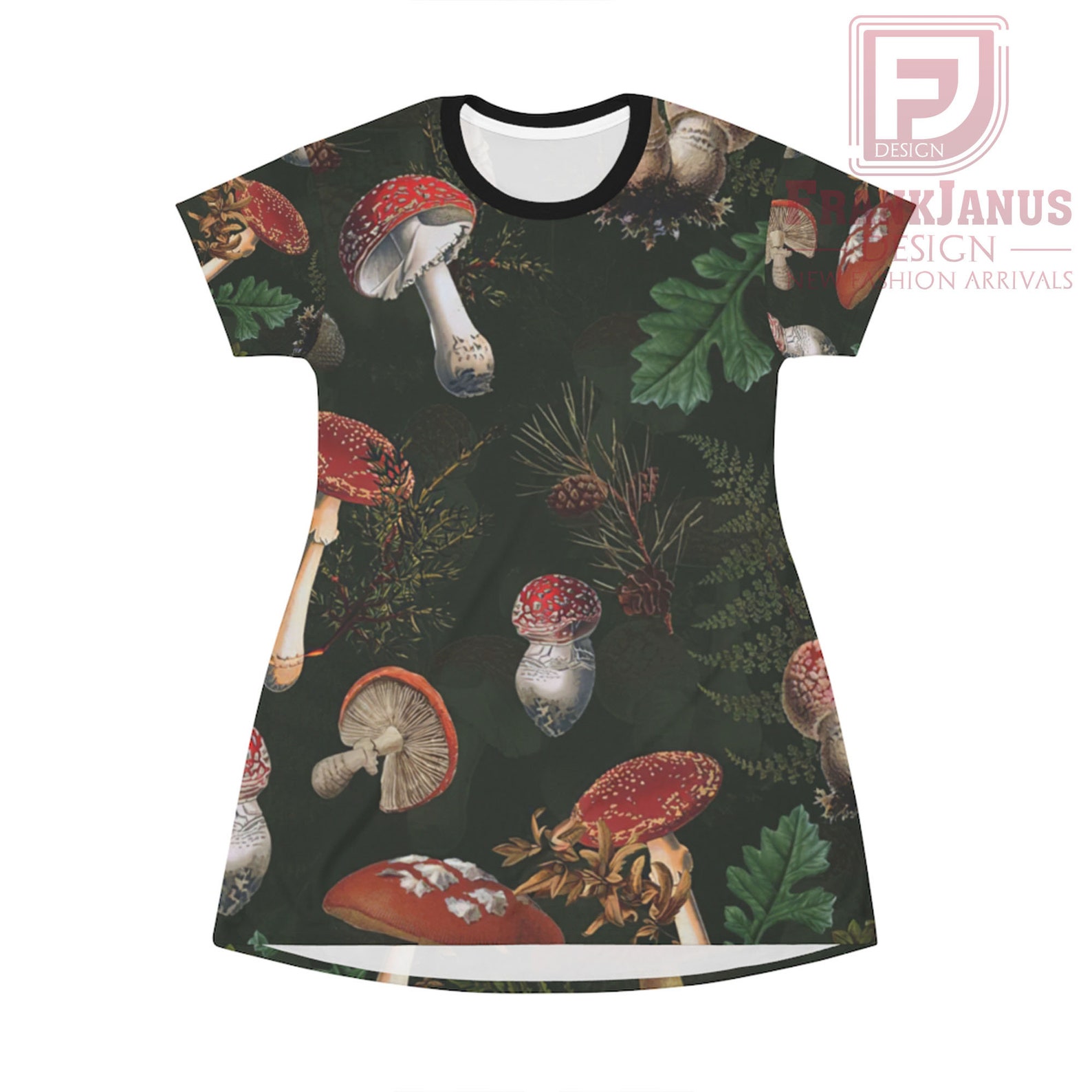 Mushroom Mushroom Dress Autumn Dress Fall Dress Fall Etsy