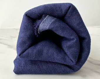 Linen Fabric by The Yard. Certified European Flax & OEKO-Tex 100. Mid weight Softened Woven Linen from U.S.A. Seller- Batik Blue LN-BTK