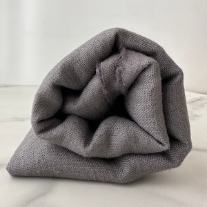 Linen Fabric by The Yard. Certified European Flax & OEKO-Tex 100. Mid weight Softened Woven Linen from U.S.A. Seller- Fossil Gray LN-FOS