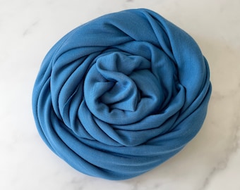Merino Wool Fabric 225 gsm - Wool Baby Blanket Fabric Sewing Fabric by the Yard - Blue Jeans MW016