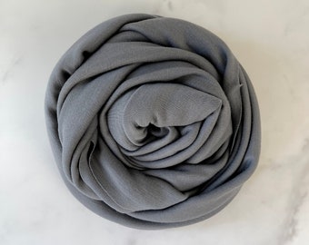 Merino Wool Fabric 225 gsm New Zealand Soft Stretch Natural Wool Rib Knit Fabric Sewing Women Baby Everyday Clothes Wear  Gray MW001