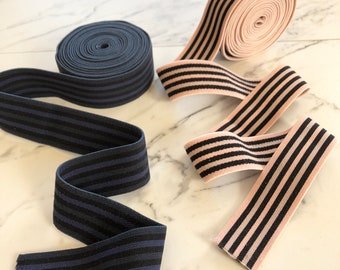 Wide Brushed Elastic 1 1/8" Trim Stretch Soft Tape Stripe Sewing Trims Notions Elastic Cord Shoulder Lingerie Sports Wear