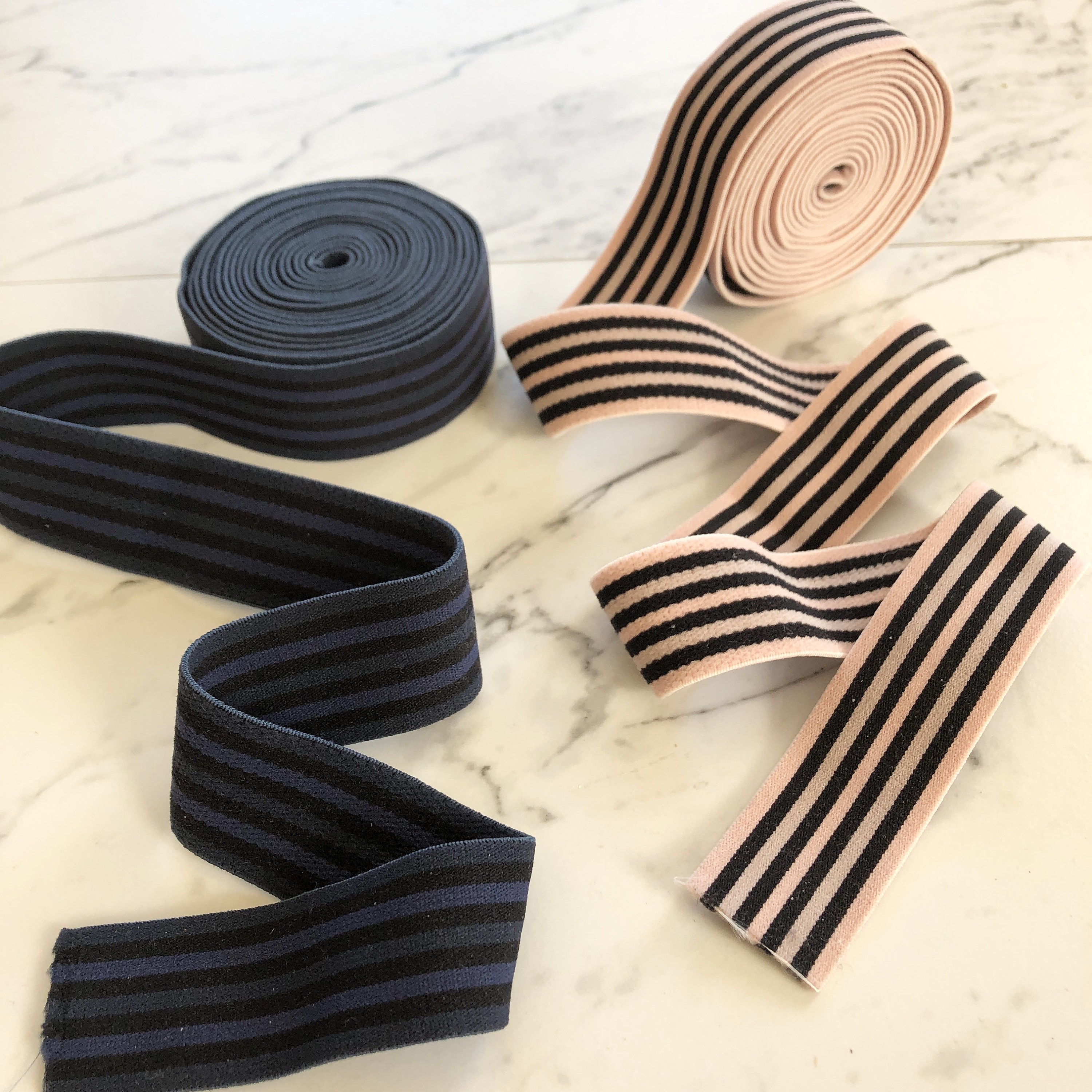 Wide Brushed Elastic 1 1/8 Trim Stretch Soft Tape Stripe Sewing