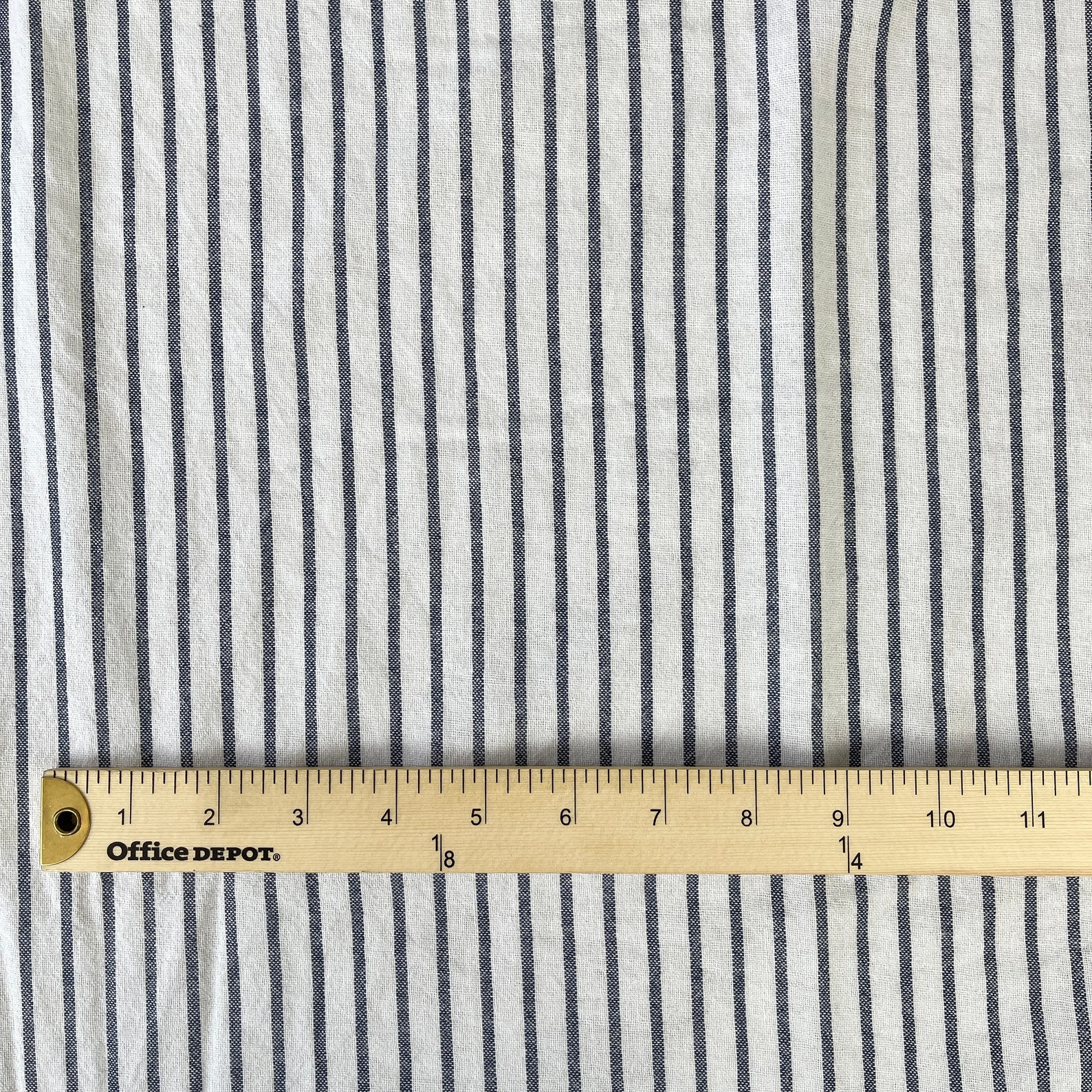 Cotton Chambray Stripe Fabric by the Yard Denim Jean Look Etsy