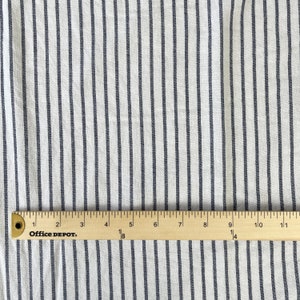 Cotton Chambray Stripe Fabric by the Yard Denim Jean Look - Etsy