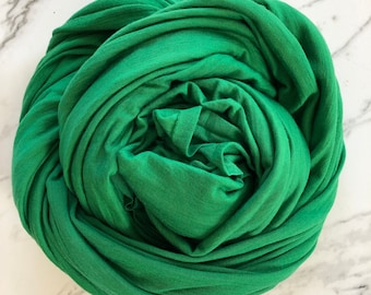Merino Wool Fabric - Jersey Knit by The Yard 100% Merino Wool - Forest Green MT022