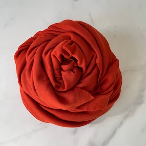 Merino Wool Fabric 240 gsm Wool Fabric By The Yard Stretch Rib Knit Hiking Outdoor Natural Fabric Sewing Clothes -Blood Orange MW044W