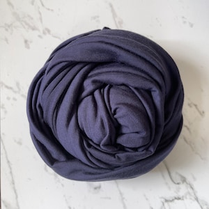 Merino Wool Fabric Knit Fabric by the Yard Soft Stretch Natural -  Dark Admiral Blue MD034