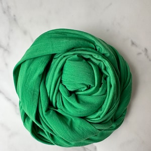 100% Merino Wool Jersey Knit Fabric by the Yard Stretch Sewing Women Everyday Wear- Green Sprout MT085