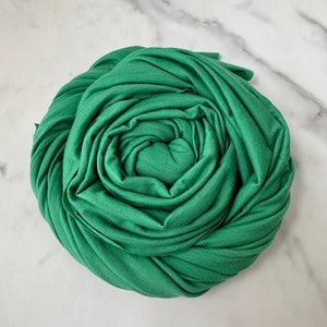 100% Merino Wool Jersey Knit Jersey Fabric by the Yard Stretch Sewing Women Everyday Wear- Turf Green MT098