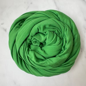 100% Merino Wool Jersey Knit Jersey Fabric by the Yard Stretch Sewing Women Everyday Wear- Coriander Green MT102