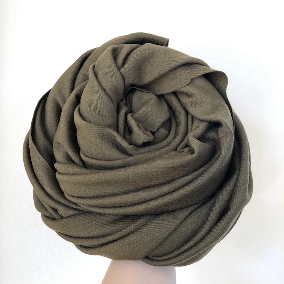 Merino Wool 1x1 Interlock 225 gsm blanket fabric sewing hiking outdoor wear brown green- by the yard 100% Merino Wool MW027