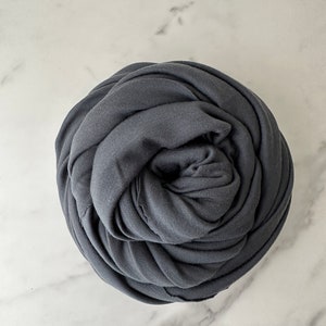 Merino Wool Fabric 225 gsm Wool Knit Fabric By The Yard Stretch Rib Knit 100% Merino Wool Natural Fabric - Shadow Gray MW052