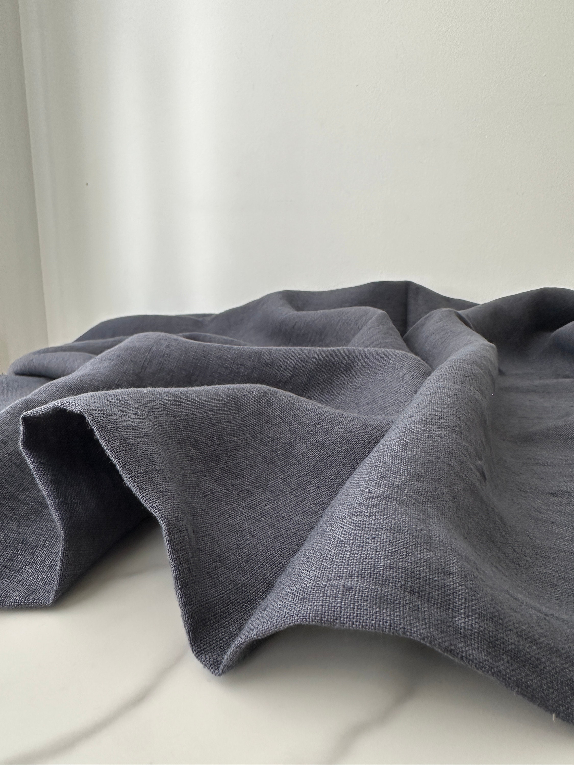 Linen Fabric by the Yard. Certified European Flax & Oeko-tex 100. Mid ...