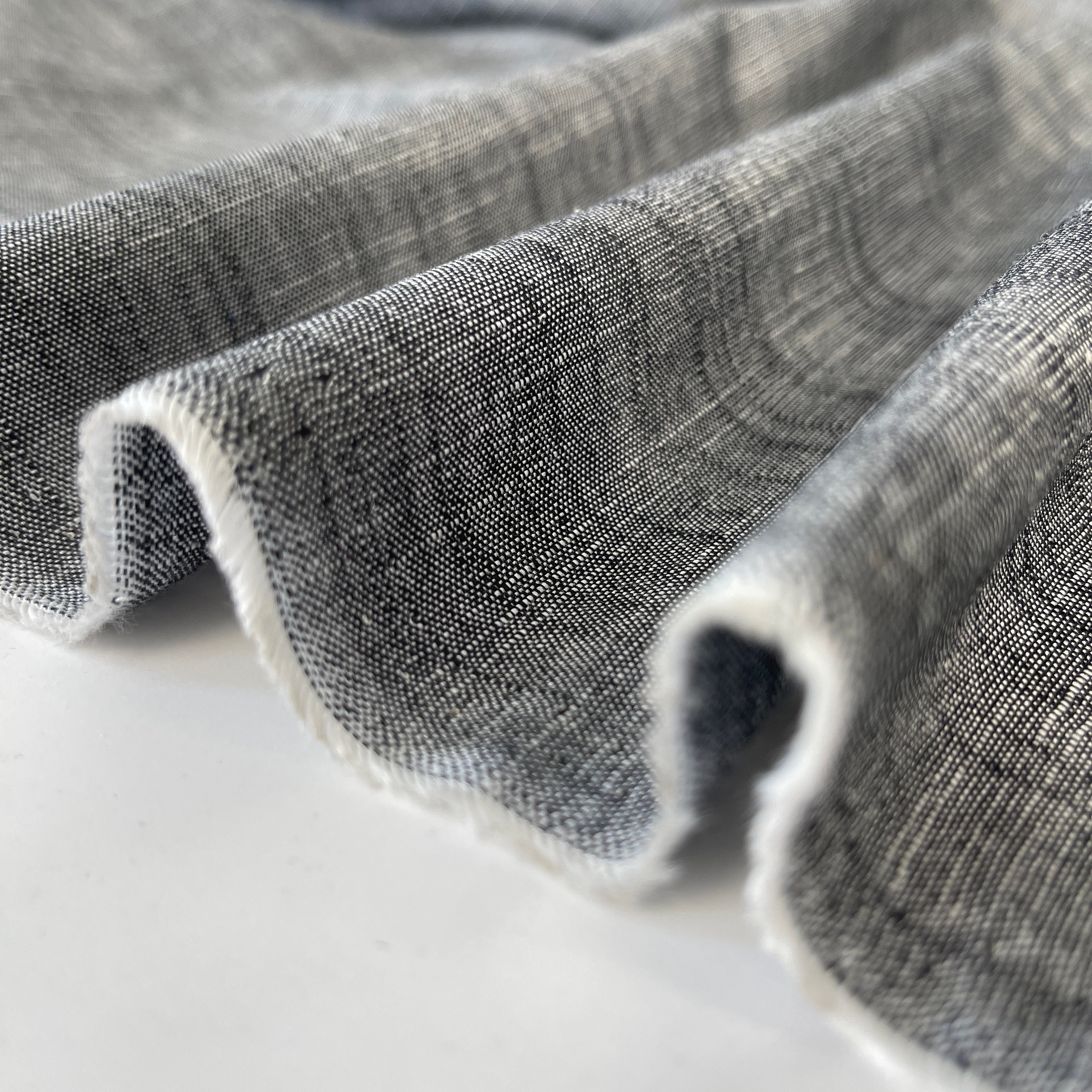 Cotton Chambray 1 Yard Fabric by the Yard Sewing Shirting Etsy