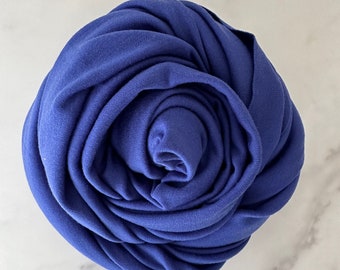 Merino Wool Fabric 225 gsm Wool Knit Fabric By The Yard Stretch Interlock Knit  Natural Fabric Quilting Sewing -Pacific Blue MW046