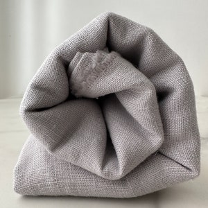 Linen Fabric by The Yard. Certified European Flax & OEKO-Tex 100. Mid weight Softened Woven Linen from U.S.A. Seller- Dove Gray LN-DGY