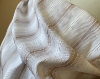 Cotton Poplin Stretch Stripe Yarn Dyed Fabric by The Yard - Blouse Shirt Fabric for Sewing Clothing - Rose Gold CN33