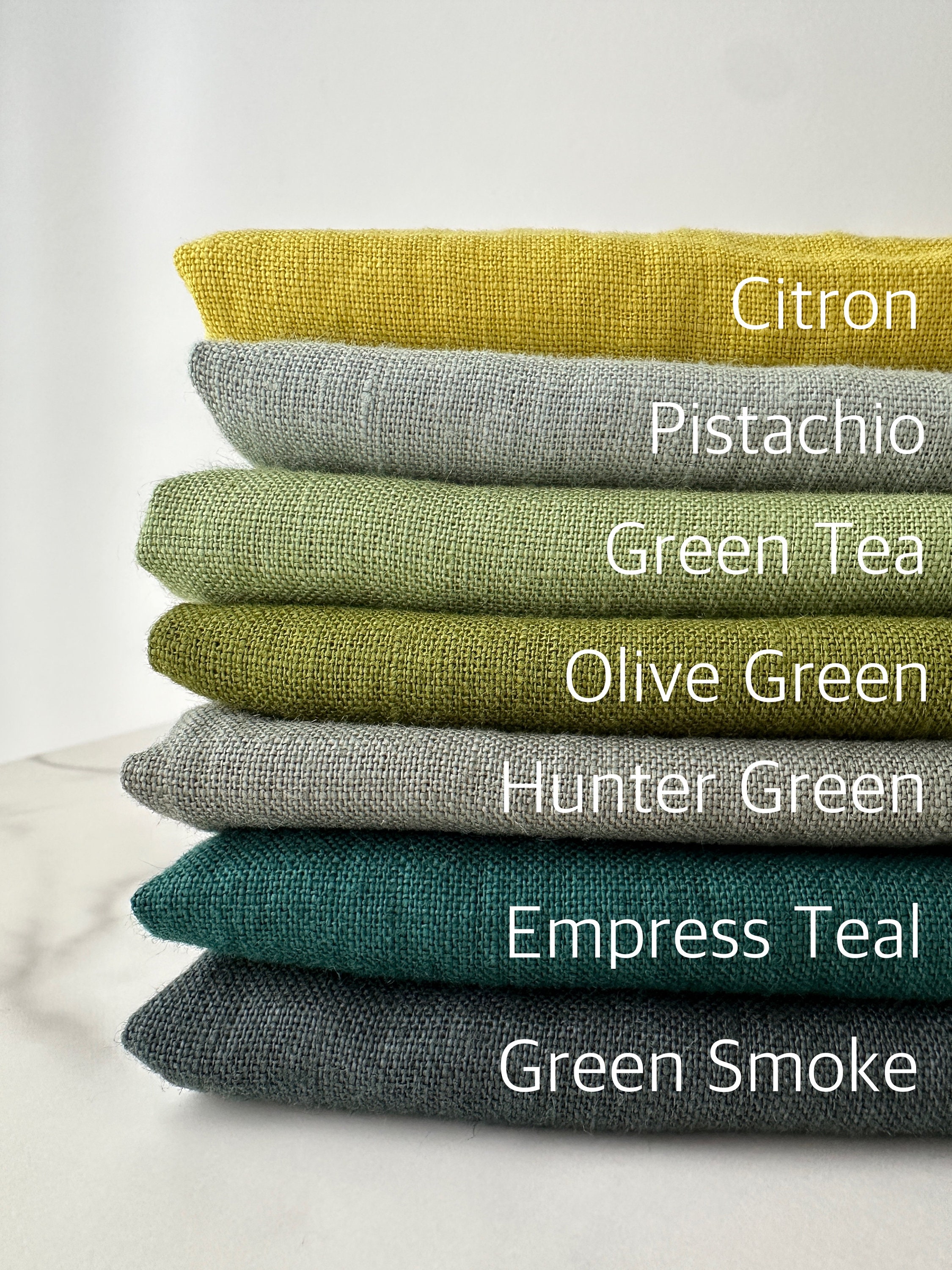 Linen Fabric by the Yard. Certified European Flax & Oeko-tex 100. Mid ...
