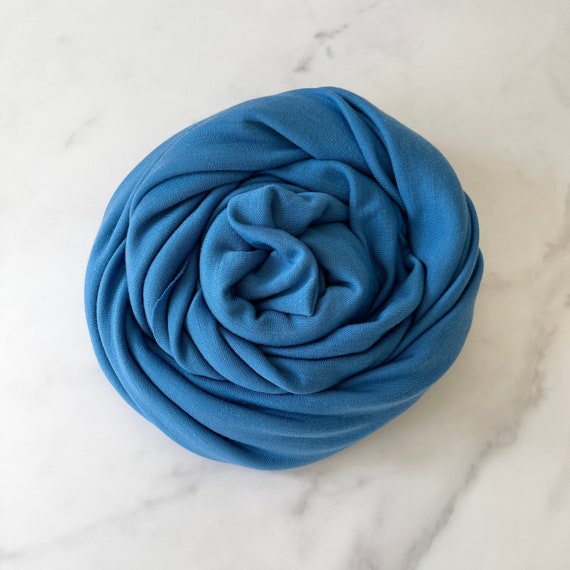 Merino Wool Fabric 225 gsm - Wool Baby Blanket Fabric Sewing Fabric by the Yard - Blue Jeans MW016