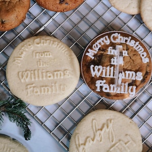 Personalized Cookie Stamp for Christmas and Holidays / Personalized Cookie / Custom Family Name / Baking Gifts / Fondant Cake Decorating