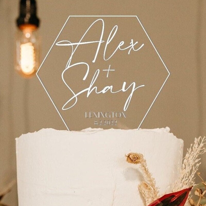 Acrylic Wedding Cake Topper Etsy