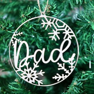 Personalized name Christmas ornament wood, Holiday ornament with name, Personalized name snowflake, Ornaments Personalized Gifts, laser cut