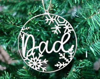 Gepersonaliseerde naam Christmas ornament hout, Holiday ornament met naam, gepersonaliseerde naam sneeuwvlok, ornamenten gepersonaliseerde geschenken, laser gesneden