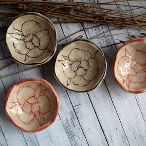 Ceramic Christmas set of a 4 mini-bowls Ceramic handmade set.