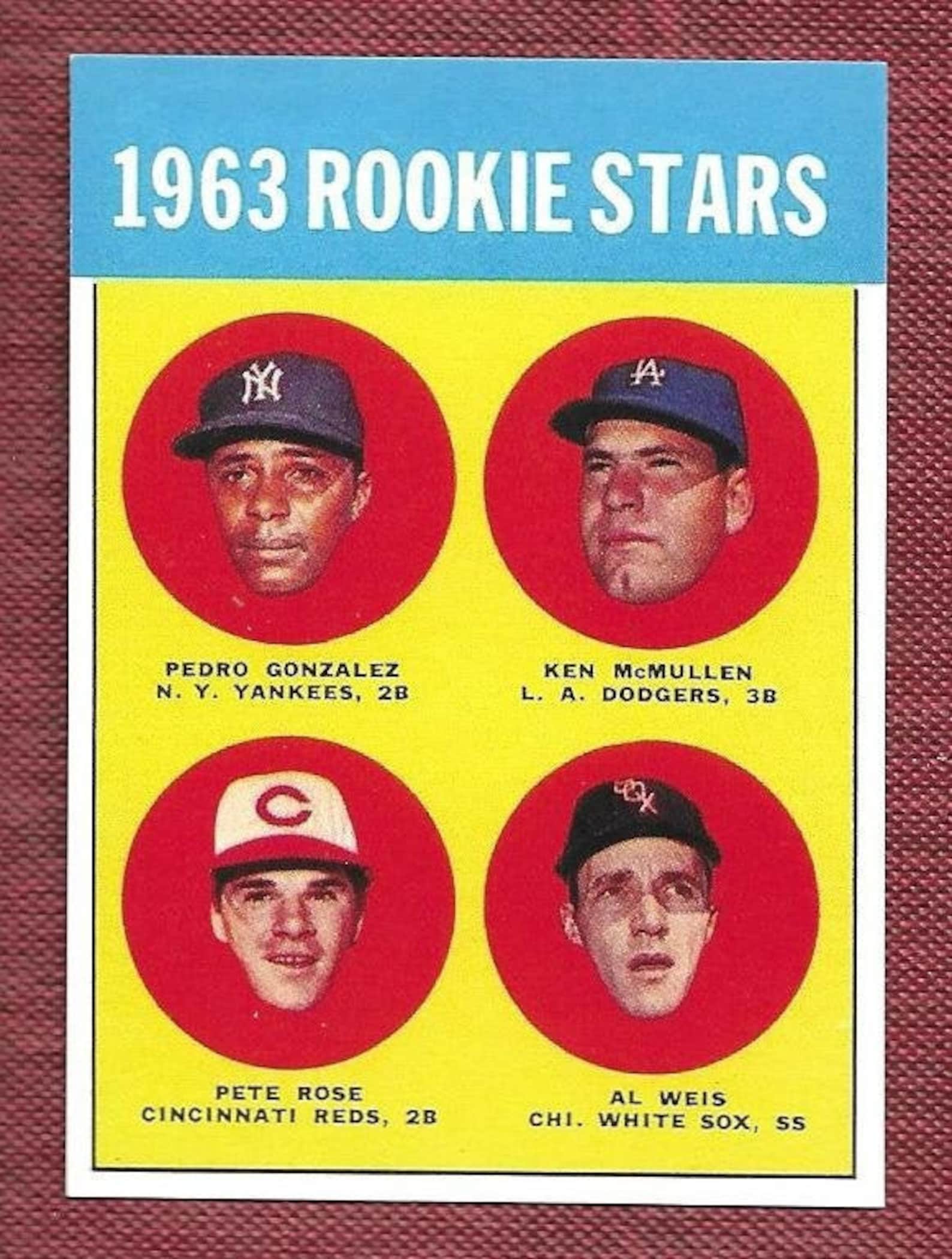 1963 Topps 537 Pete Rose rookie card REPRINT Etsy