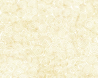Island Batik YOLK Basics Neutrals Fabric Yardage Cream with Yellow
