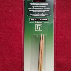 Clover Takumi maat 7 Breinaalden voor verwisselbaar rondbreien 4.5mm zonder rondsnoer