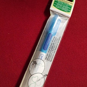 Clover Chacopen blue with eraser Water erasable blue marking pen for fabric