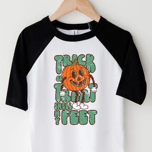Kids Halloween Pumpkin Shirt: Funny Trick or Treat Toddler Tee