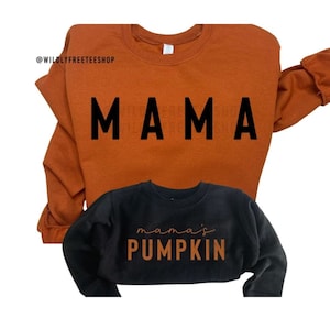 Mommy and Me Fall Sweatshirts, Mama and Mamas Pumpkin Sweatshirts, Mom Baby Fall Outfits, Kids Fall Shirt, Fall Gifts, Thanksgiving Shirts