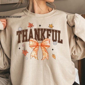 Coquette Thankful Sweatshirt: Cozy Fall Sweater