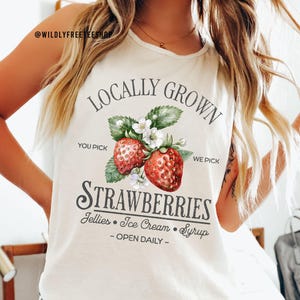 Strawberry Graphic Tank Top: Retro Summer Clothes