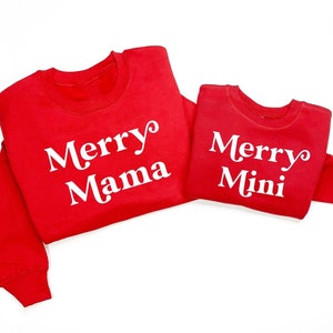Merry Mama and Mini Shirts, Mama Mini Christmas Sweatshirt, Mother Daughter Shirts, Girl Mama, Best Mom Gifts, Matching Shirts, Mama shirt