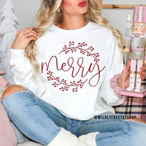 Merry Christmas Sweatshirt, Christmas Shirts Women, Merry Shirt, Holiday Sweater, Christmas Crewneck, Christmas Party Shirt, Christmas Gift