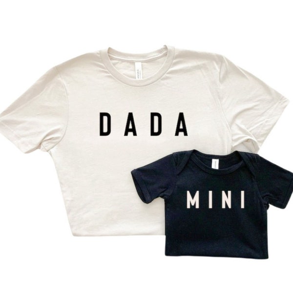 Dada and Son Shirts, Matching Dada and Mini Shirts, Dad and Mini Tshirt, Fathers Day Gifts for Dad, Daddy and Me Shirts, First Time Dad Gift