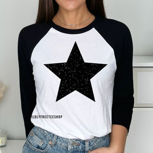 Star sleeve raglan top