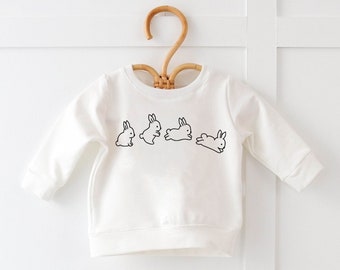 Kids Easter Bunny Sweatshirt, Easter Bunny Shirt, Girls Easter Shirts, Childrens Bunny Sweater, Toddler Boys Easter Outfit, Matching Shirts