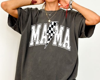 Checkered Mama Shirt: Retro Comfort Colors® Mom Tee